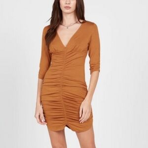 NWT Volcom Shir Fine Ruched Bodycon Mini Dress
